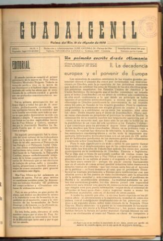 'Guadalgenil' - Año 1 Número 9 - 1959 agosto 16