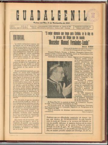 'Guadalgenil' - Año 1 Número 22 - 1959 noviembre 15