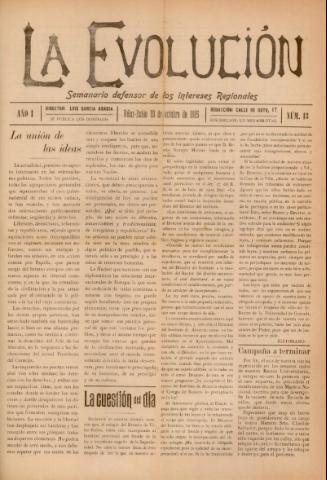 'La Evolución : semanario defensor de los intereses regionales' - Año 1 Número 13 - 1915 octubre 10