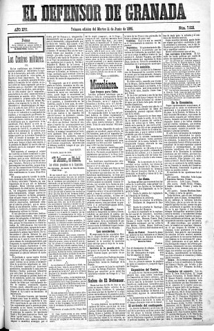 'El Defensor de Granada  : diario político independiente' - Año XVI Número 7828 1ª ed. - 1895 Junio 11