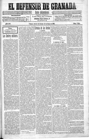 'El Defensor de Granada  : diario político independiente' - Año XVI Número 7834 1ª ed. - 1895 Junio 15