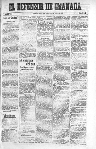 'El Defensor de Granada  : diario político independiente' - Año XVIII Número 9442 1ª ed. - 1897 Enero 30