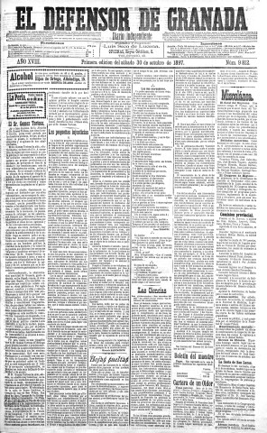 'El Defensor de Granada  : diario político independiente' - Año XVIII Número 9812 1ª ed. - 1897 Octubre 30