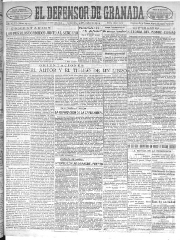 'El Defensor de Granada  : diario político independiente' - Año XLVI Número 23455 Ed. Mañana - 1924 Octubre 29