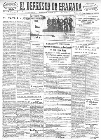 'El Defensor de Granada  : diario político independiente' - Año XLVII Número 23908 Ed. Mañana - 1925 Agosto 02