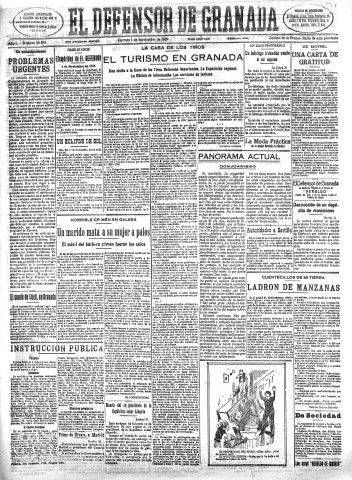 'El Defensor de Granada  : diario político independiente' - Año L Número 26594 Ed. Mañana - 1929 Noviembre 01