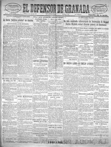 'El Defensor de Granada  : diario político independiente' - Año LI Número 26847 Ed. Tarde - 1930 Abril 05