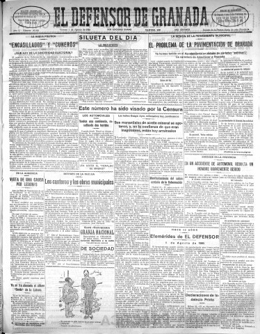 'El Defensor de Granada  : diario político independiente' - Año LI Número 27032 Ed. Mañana - 1930 Agosto 01