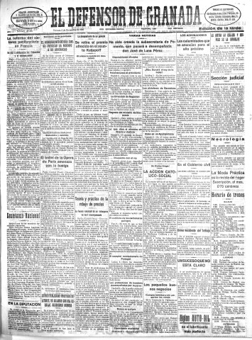 'El Defensor de Granada  : diario político independiente' - Año LI Número 27240 Ed. Tarde - 1930 Diciembre 05