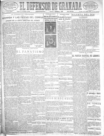 'El Defensor de Granada  : diario político independiente' - Año LIII Número 27984 Ed. Mañana - 1932 Febrero 20