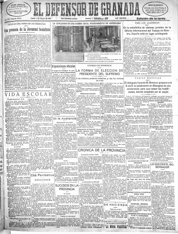 'El Defensor de Granada  : diario político independiente' - Año LIII Número 28001 Ed. Tarde - 1932 Marzo 01