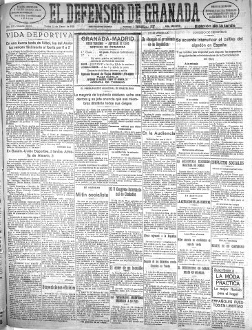 'El Defensor de Granada  : diario político independiente' - Año LIII Número 28025 Ed. Tarde - 1932 Marzo 15