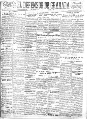 'El Defensor de Granada  : diario político independiente' - Año LIII Número 28152 Ed. Mañana - 1932 Junio 03