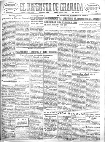 'El Defensor de Granada  : diario político independiente' - Año LIII Número 28324 Ed. Mañana - 1932 Octubre 22