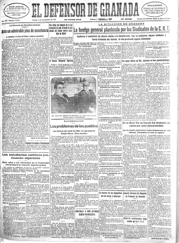 'El Defensor de Granada  : diario político independiente' - Año LIII Número 28345 Ed. Mañana - 1932 Noviembre 04
