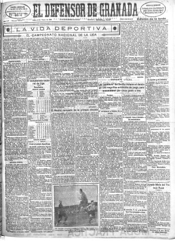 'El Defensor de Granada  : diario político independiente' - Año LIV Número 28577 Ed. Tarde - 1933 Marzo 20