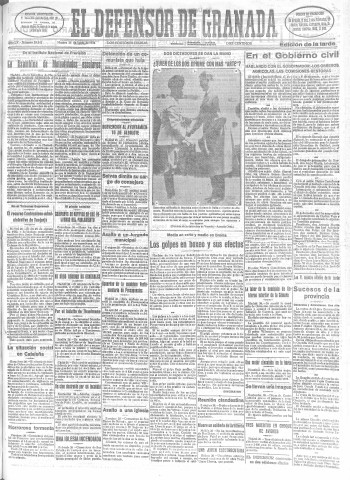 'El Defensor de Granada  : diario político independiente' - Año LV Número 29341 Ed. Tarde - 1934 Junio 26