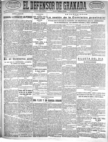 'El Defensor de Granada  : diario político independiente' - Año LV Número 29405 Ed. Mañana - 1934 Agosto 02
