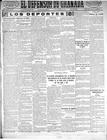 'El Defensor de Granada  : diario político independiente' - Año LV Número 29530 Ed. Tarde - 1934 Octubre 15