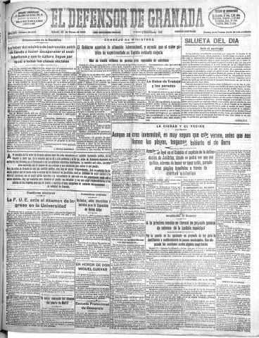 'El Defensor de Granada  : diario político independiente' - Año LVII Número 30505 Ed. Mañana - 1936 Marzo 28