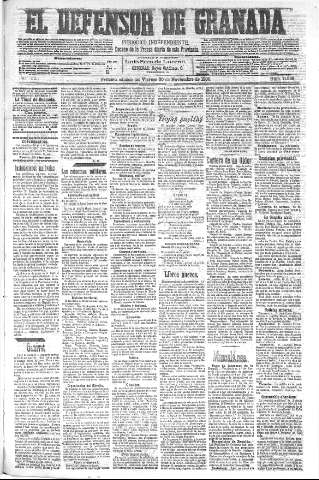 'El Defensor de Granada  : diario político independiente' - Año XXI Número 11999  - 1900 Noviembre 30