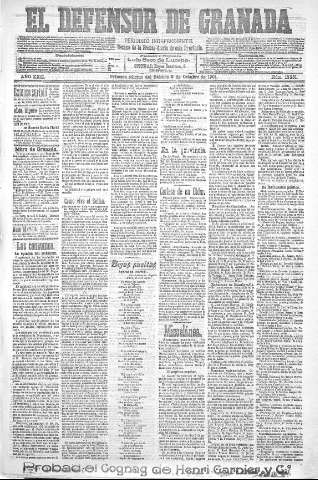 'El Defensor de Granada  : diario político independiente' - Año XXII Número 12251  - 1901 Octubre 05