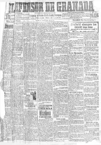 'El Defensor de Granada  : diario político independiente' - Año XXXVI Número 16524  - 1914 Enero 01