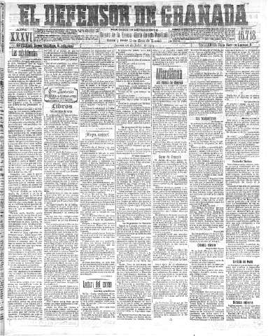'El Defensor de Granada  : diario político independiente' - Año XXXVI Número 16718  - 1914 Julio 16