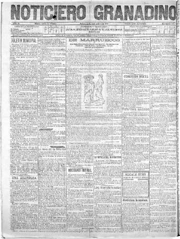 'Noticiero Granadino' - Año IV Número 1221  - 1907 Septiembre 12