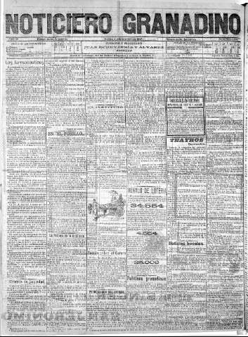 'Noticiero Granadino' - Año IV Número 1291  - 1907 Diciembre 03