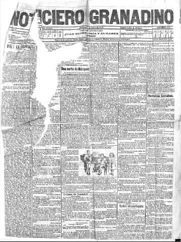 'Noticiero Granadino' - Año V Número 1315  - 1908 Enero 01