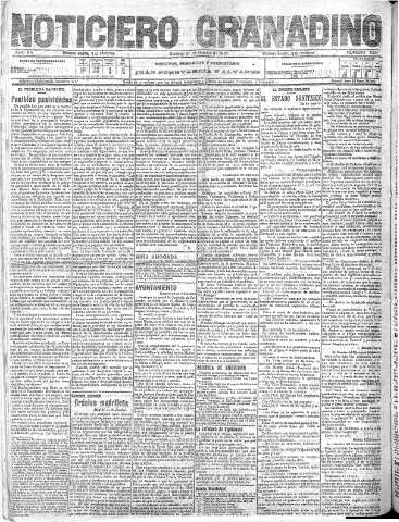 'Noticiero Granadino' - Año XV Número 5251  - 1918 Octubre 27