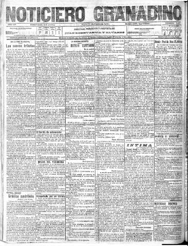 'Noticiero Granadino' - Año XV Número 5253  - 1918 Octubre 29