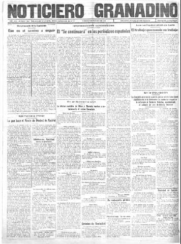 'Noticiero Granadino' - Año XXX Número 9427  - 1933 Febrero 03