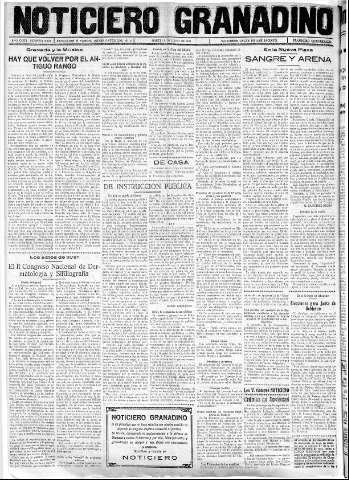 'Noticiero Granadino' - Año XXXIII Número 10447  - 1936 Junio 09