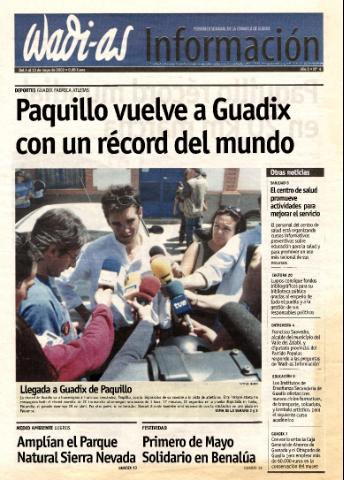 'Wadi-as información : periódico semanal de la comarca de Guadix.' - Año 0 Número 4 - 2002 mayo 4