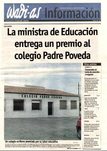 'Wadi-as información : periódico semanal de la comarca de Guadix.' - Año 0 Número 12 - 2002 junio 29