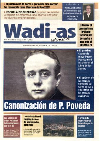 'Wadi-as información : periódico semanal de la comarca de Guadix.' - Año 0 Número 49 - 2003 marzo 14