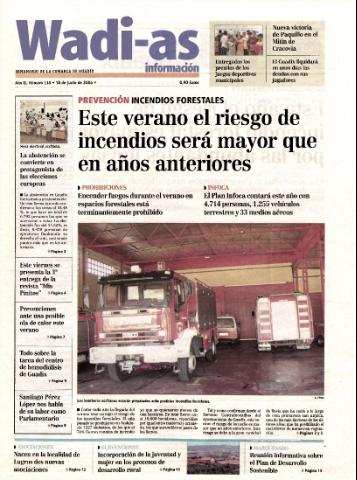 'Wadi-as información : periódico semanal de la comarca de Guadix.' - Año II Número 115 - 2004 junio 18