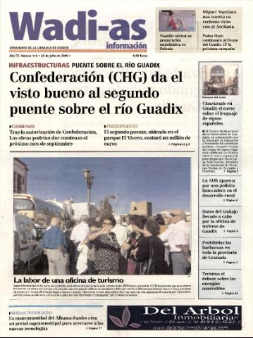 'Wadi-as información : periódico semanal de la comarca de Guadix.' - Año III Número 172 - 2005 julio 22