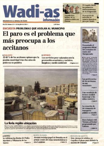 'Wadi-as información : periódico semanal de la comarca de Guadix.' - Año III Número 173 - 2005 julio 29