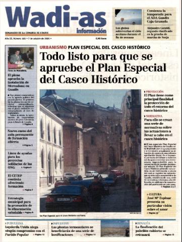 'Wadi-as información : periódico semanal de la comarca de Guadix.' - Año III Número 183 - 2005 octubre 7
