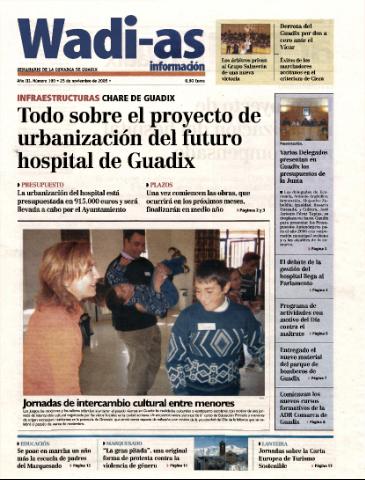 'Wadi-as información : periódico semanal de la comarca de Guadix.' - Año III Número 190 - 2005 noviembre 25