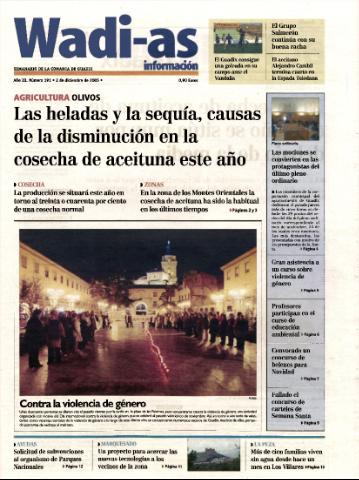 'Wadi-as información : periódico semanal de la comarca de Guadix.' - Año III Número 191 - 2005 diciembre 2