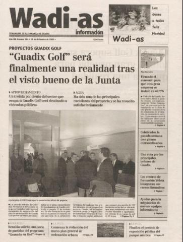 'Wadi-as información : periódico semanal de la comarca de Guadix.' - Año III Número 194 - 2005 diciembre 23