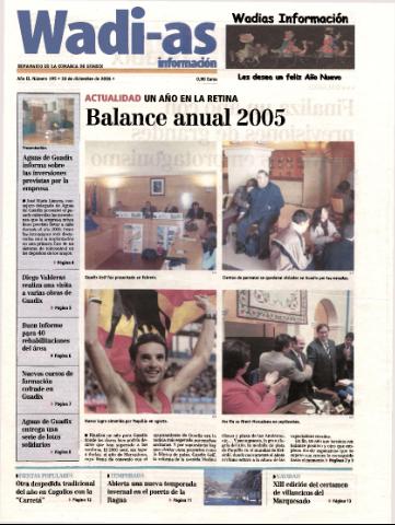 'Wadi-as información : periódico semanal de la comarca de Guadix.' - Año II Número 195 - 2005 diciembre 30