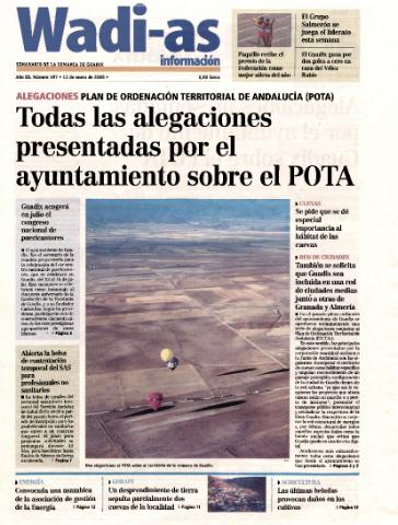 'Wadi-as información : periódico semanal de la comarca de Guadix.' - Año III Número 197 - 2006 enero 13