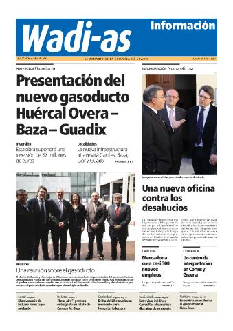 'Wadi-as información : periódico semanal de la comarca de Guadix.' - Año XI Número 576 - 2013 abril 20