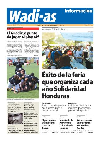 'Wadi-as información : periódico semanal de la comarca de Guadix.' - Año XI Número 577 - 2013 abril 27