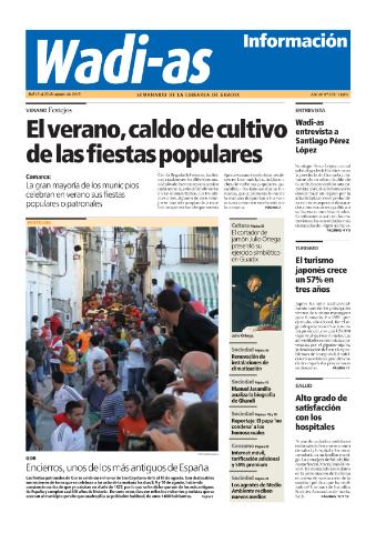 'Wadi-as información : periódico semanal de la comarca de Guadix.' - Año XI Número 593 - 2013 agosto 17
